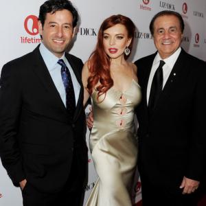 Rob Sharenow, Lindsay Lohan, and Larry A. Thompson at Lifetime 