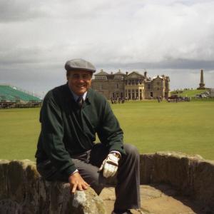 Larry A. Thompson - Old Course, St. Andrews, Scotland - Swilcan Bridge in front of Royal & Ancient Clubhouse