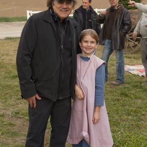 Larry A Thompson with daughter Taylor Ann Thompson on set of Amish Grace