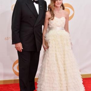 Producermanager Larry Thompson L and Taylor Thompson arrive at the 65th Annual Primetime Emmy Awards held at Nokia Theatre LA Live on September 22 2013 in Los Angeles California