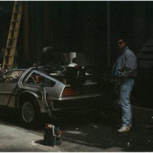 Jim Michaels working on the set of Back to the Future Part II
