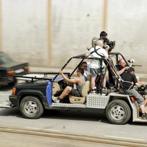 Tom Delmar Stunt Coordinator  2nd Unit Director with Tudor Lucaciu DOP high speed tracking with a tracking vehicle Toms stunt crew built on location in RomaniaRazors Edgejpg