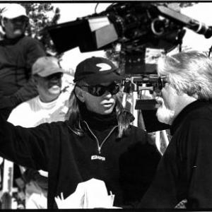 Director Troy Miller with cinematographer Lazlo Kovacs on set of 'Jack Frost' (Warner Bros. Pictures).