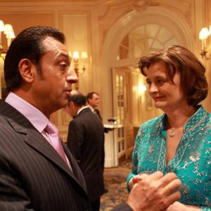 Gulshan Grover with Cherry Blair at a Charity Event in UK