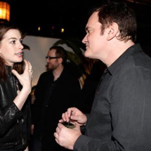 Quentin Tarantino and Anne Hathaway