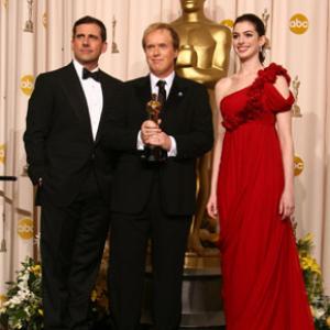 Anne Hathaway, Brad Bird and Steve Carell at event of The 80th Annual Academy Awards (2008)