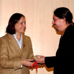 Accepting Everis Foundation Award 2004