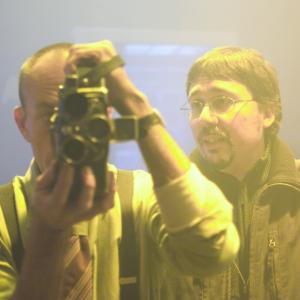 Elio Quiroga shooting NODO with Aitor Gaviria 2007