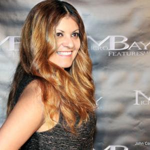 Patricia Chica on the red carpet of the Charles of Manson premier in Los Angeles CA
