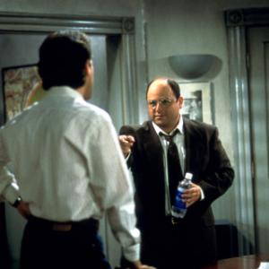 Still of Jerry Seinfeld and Jason Alexander in Seinfeld (1989)
