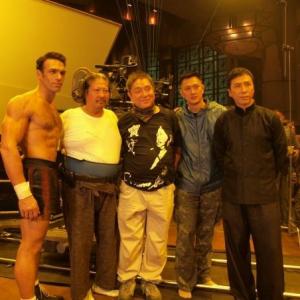 Darren Shahlavi Sammo Hung HS Poon Wilson Yip and Donnie Yen filming Ip Man 2
