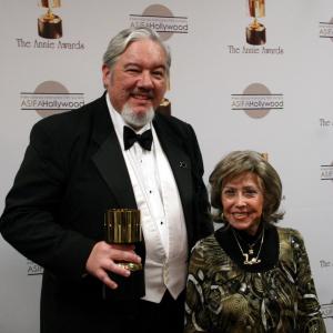 June Foray award winner Tom Sito with June Foray