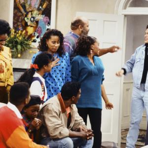 Still of Will Smith, Tatyana Ali, James Avery, Diedrich Bader, Ashley Bank, Janet Hubert, Jenifer Lewis and Vernee Watson in The Fresh Prince of Bel-Air (1990)