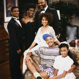 Still of Will Smith Tatyana Ali Alfonso Ribeiro James Avery Ashley Bank Janet Hubert and Karyn Parsons in The Fresh Prince of BelAir 1990