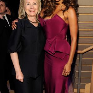 Tyra Banks and Hillary Clinton