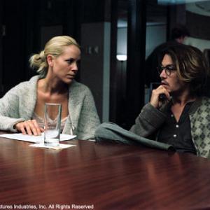 Still of Johnny Depp and Maria Bello in Secret Window 2004