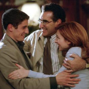 Still of Jason Biggs, Alyson Hannigan and Eugene Levy in American Wedding (2003)