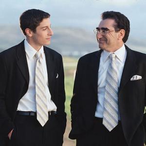 Still of Jason Biggs and Eugene Levy in American Wedding (2003)