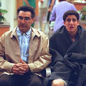 Still of Jason Biggs and Eugene Levy in American Pie 2 2001