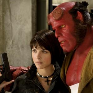 Still of Ron Perlman and Selma Blair in Hellboy II: The Golden Army (2008)