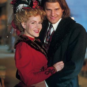 LR Darla Julie Benz and Angel David Boreanaz in the 1800s From the episode Darla