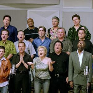 (Front row, left to right) Tony Dow, Erin Moran, Adam Rich, Ron Palillo, Charlene Tilton, Eddie Mekka, Ernest Thomas, Fred Berry, Barry Livingston, (second row, left to right) Rodney Allen Rippy, Butch Patrick-Lilly, Willie Aames, Jeremy Miller, Jay North, Chris Knight, Haywood Nelson, (third row, left to right) Barry Williams, Todd Bridges, Paul Petersen, Jeff Conaway and Leif Garrett as themselves