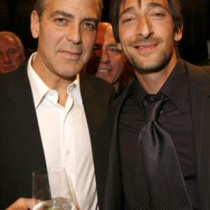 George Clooney and Adrien Brody