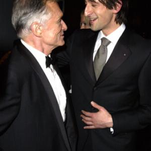 Adrien Brody and Hugh M Hefner