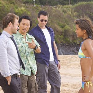 Still of Scott Caan, Daniel Dae Kim, Grace Park and Alex O'Loughlin in Hawaii Five-0 (2010)