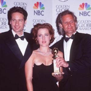 Gillian Anderson David Duchovny and Chris Carter