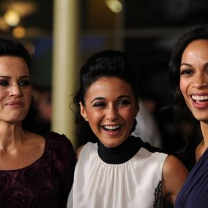Carla Gugino, Emmanuelle Chriqui and Rosario Dawson at event of Girl Walks Into a Bar (2011)