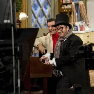 Still of Elvis Costello and Stephen Colbert in A Colbert Christmas: The Greatest Gift of All! (2008)