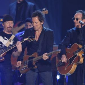 Elvis Costello Bruce Springsteen and The Edge at event of The 48th Annual Grammy Awards 2006
