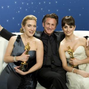 Oscar® winners Kate Winslet (left), Sean Penn, and Penelope Cruz backstage during the live ABC Telecast of the 81st Annual Academy Awards® from the Kodak Theatre, in Hollywood, CA Sunday, February 22, 2009.