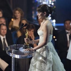 PenÂlope Cruz accepts the Oscar® for Actress in a Supporting Role for her role in 