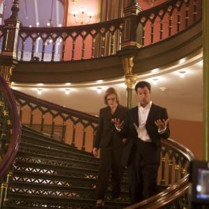 Still of Noah Wyle and Jane Curtin in The Librarian The Curse of the Judas Chalice 2008