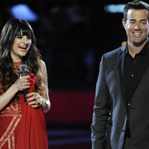 Still of Carson Daly and Juliet Simms in The Voice 2011