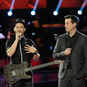 Still of Carson Daly and Tony Lucca in The Voice 2011