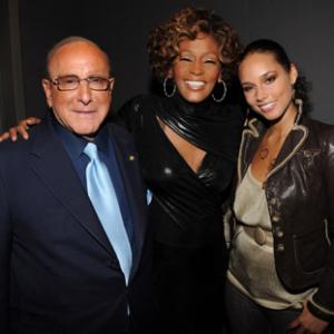 Whitney Houston Clive Davis and Alicia Keys