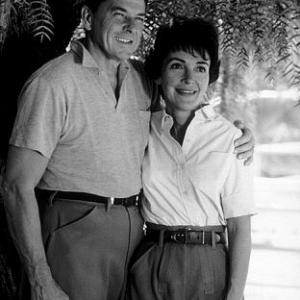 Ronald and Nancy Reagan at their ranch in the Santa Monica Mountains,