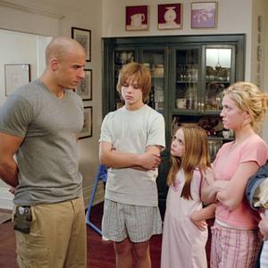 (Left to right) Vin Diesel, Max Thieriot, Morgan York, Brittany Snow.