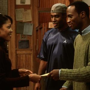 Still of Monica Calhoun Morris Chestnut and Taye Diggs in The Best Man 1999