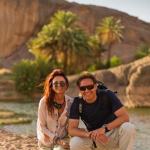 Mark Burnett and Roma Downey in Morocco filming The Bible for the History Channel