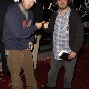 Fred Durst and Jack Black at event of Jackass: The Movie (2002)