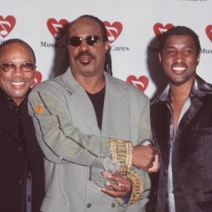 Kenneth 'Babyface' Edmonds, Quincy Jones and Stevie Wonder