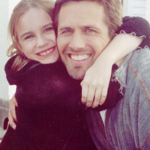 Alix Kermes and Rob Estes on the set of The Gilmore Girls Spinoff 2003 Pilot