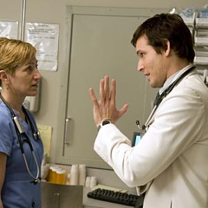 Still of Peter Facinelli and Edie Falco in Nurse Jackie 2009