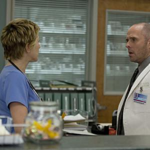 Still of Edie Falco and Paul Schulze in Nurse Jackie 2009