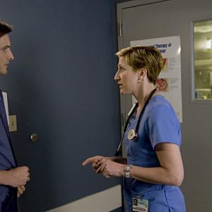 Still of Peter Facinelli and Edie Falco in Nurse Jackie 2009