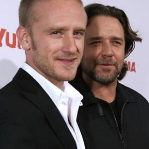 Russell Crowe and Ben Foster at event of Traukinys i Juma (2007)